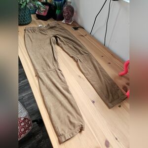 Max Studio Tan Suede-Look Pull-On Leggings